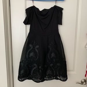 Francesca’s black off the shoulder dress size S